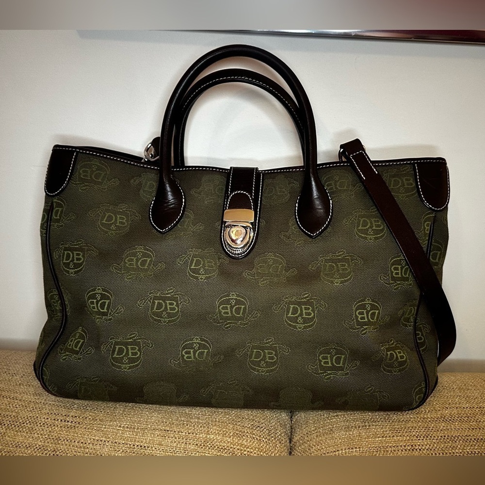 Dooney & Burke Signature Monogram Canvas Tote